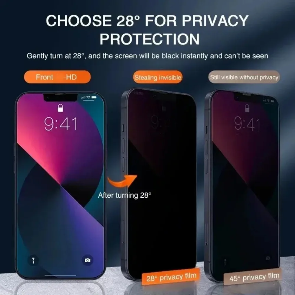 iPhone 16 Pro Tempered Glass Privacy Screen